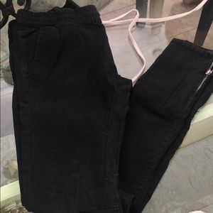 Black Zipper Pants